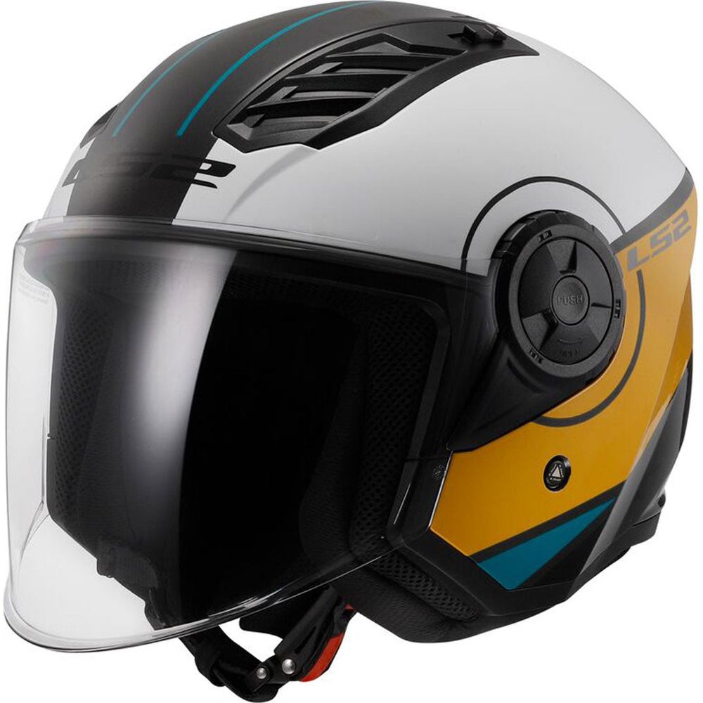 LS2 OF616 Airflow 2 ECE 22.06 Open Face Helmet Cover White / Brown FREE 1 YEAR Returns, FREE UK Delivery | ThrottleChimp