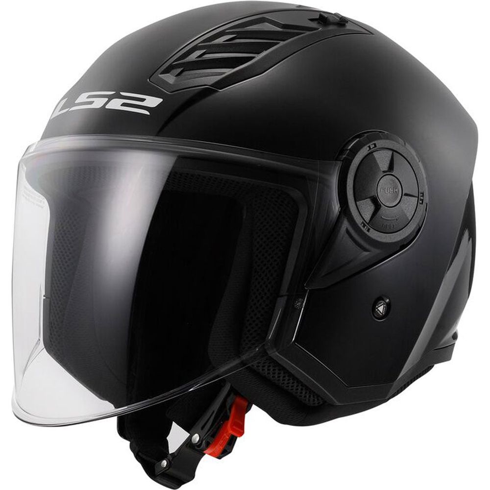 LS2 OF616 Airflow 2 ECE 22.06 Open Face Helmet Gloss Black - ThrottleChimp