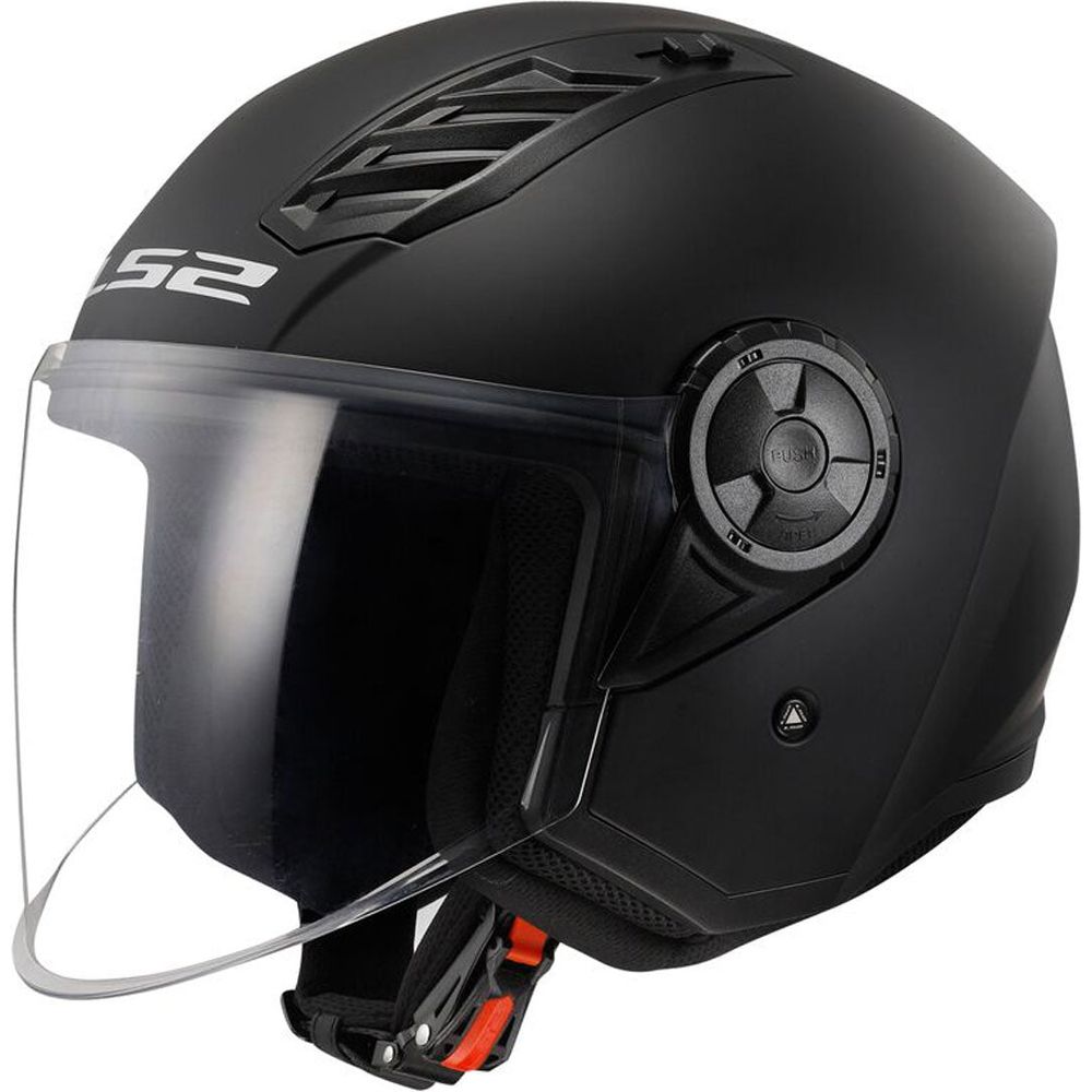 LS2 OF616 Airflow 2 ECE 22.06 Open Face Helmet Solid Matt Black - ThrottleChimp