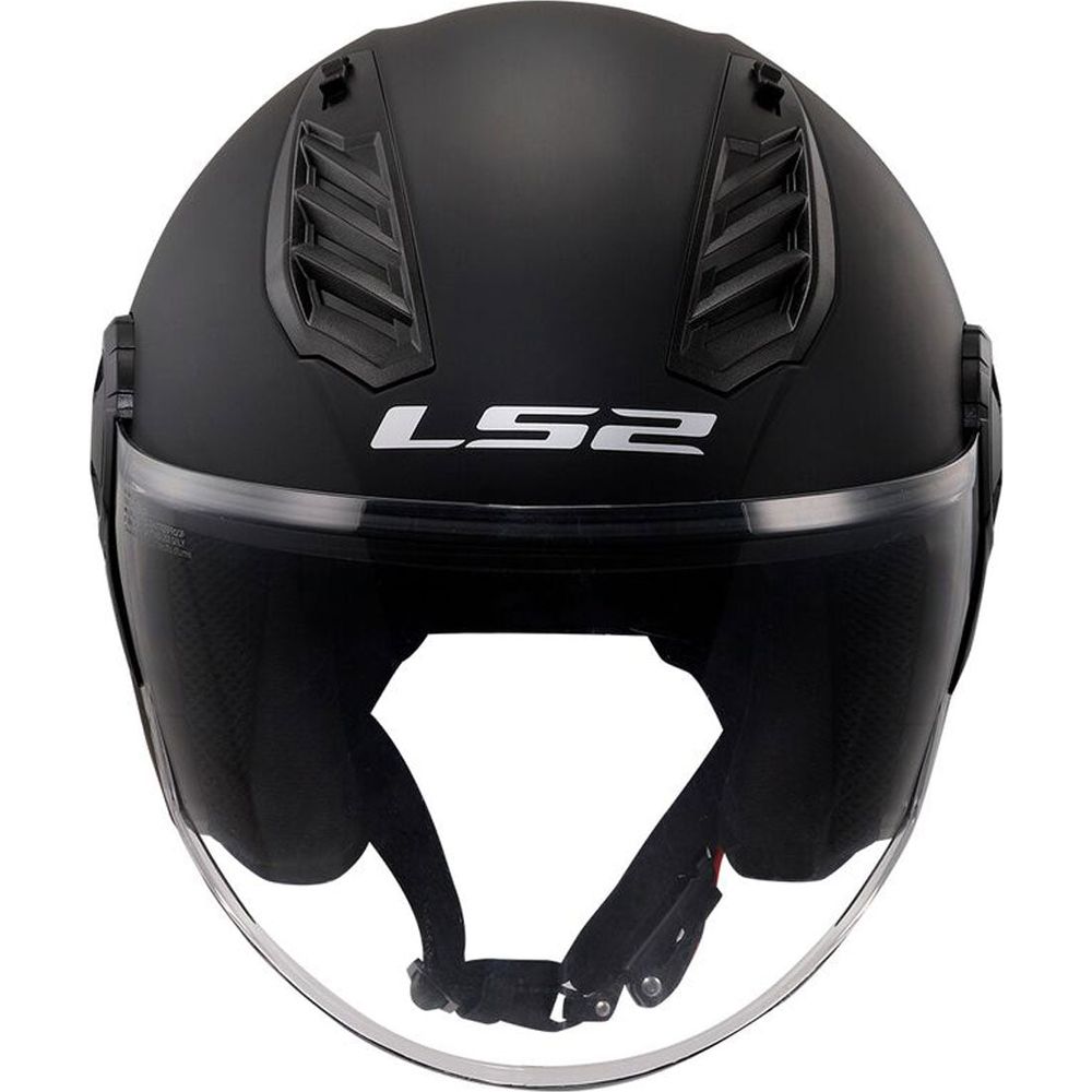 LS2 OF616 Airflow 2 ECE 22.06 Open Face Helmet Solid Matt Black FREE 1 YEAR Returns, FREE UK Delivery | ThrottleChimp