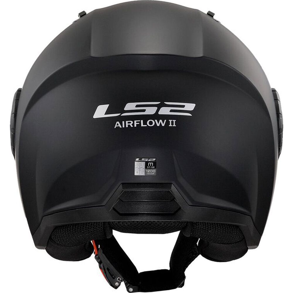 LS2 OF616 Airflow 2 ECE 22.06 Open Face Helmet Solid Matt Black (Image 5) - ThrottleChimp