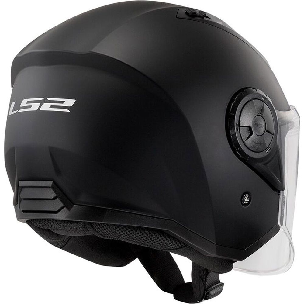 LS2 OF616 Airflow 2 ECE 22.06 Open Face Helmet Solid Matt Black (Image 4) - ThrottleChimp