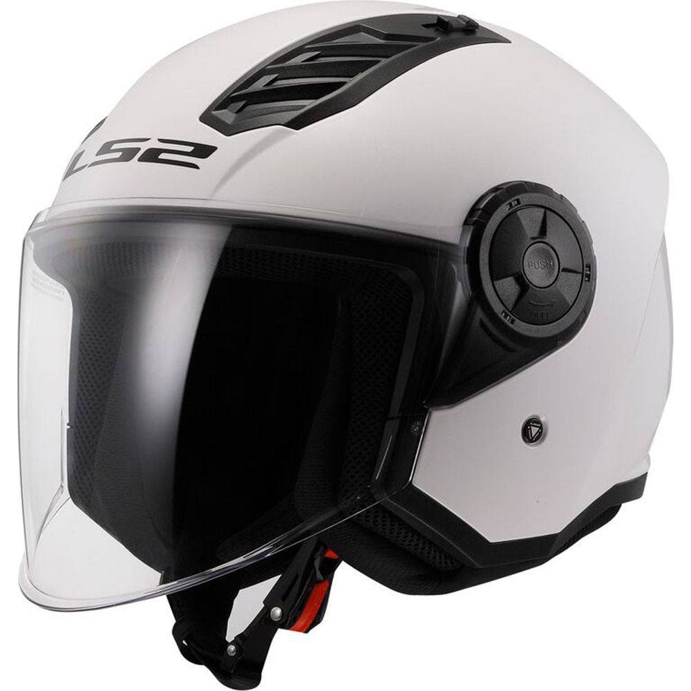 LS2 OF616 Airflow 2 ECE 22.06 Open Face Helmet Solid Gloss White - ThrottleChimp