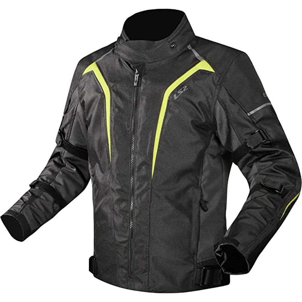 LS2 Sepang Textile Jacket Black / Grey / Hi-Viz Yellow - ThrottleChimp