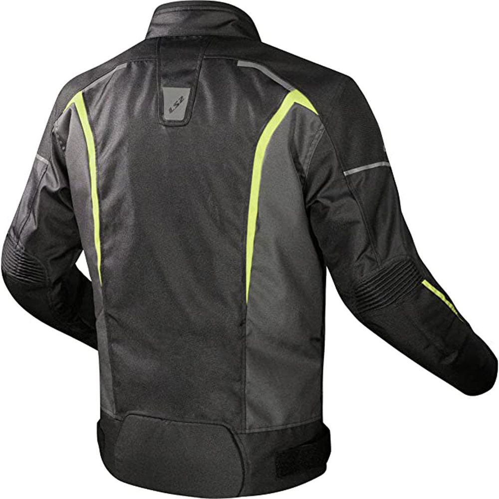 LS2 Sepang Textile Jacket Black / Grey / Hi-Viz Yellow (Image 2) - ThrottleChimp