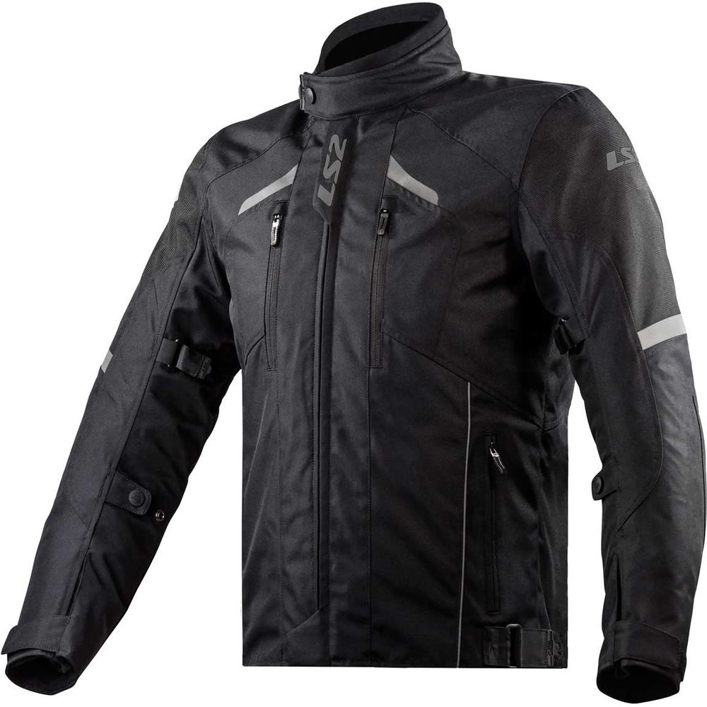 LS2 Serra Evo Textile Jacket Black - ThrottleChimp