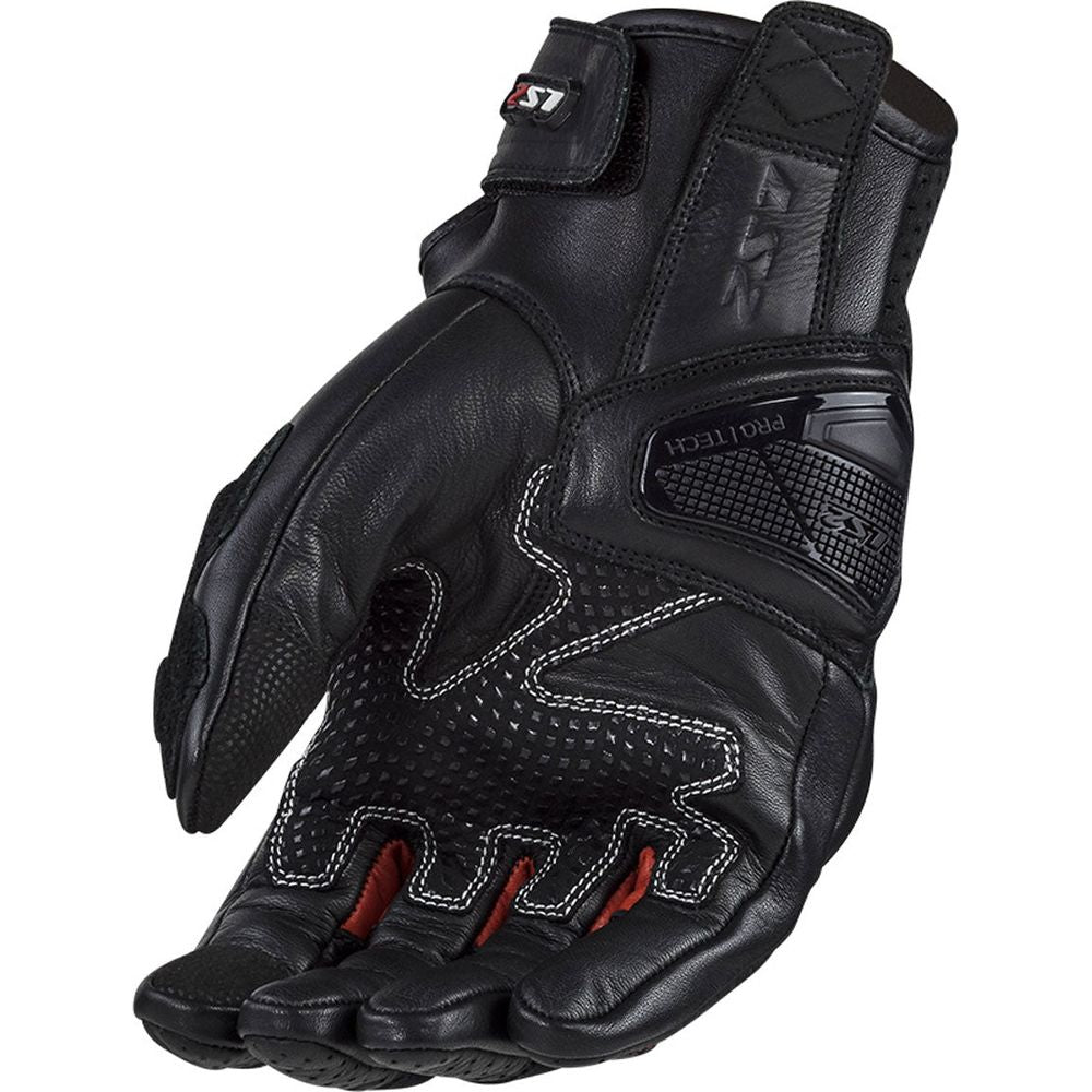 LS2 Spark 2 Leather Gloves Black / Red (Image 2) - ThrottleChimp