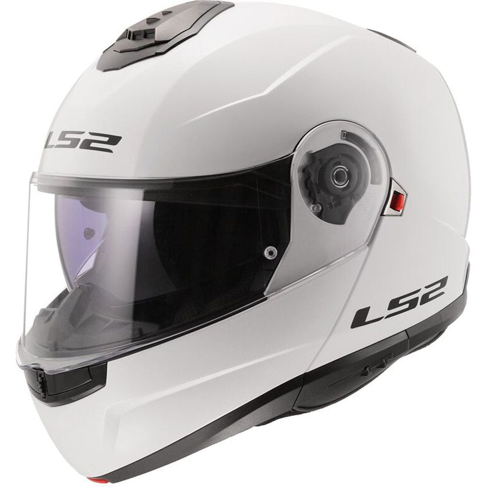 LS2 FF908 Strobe 2 ECE 22.06 Flip-Up Helmet Gloss White - ThrottleChimp