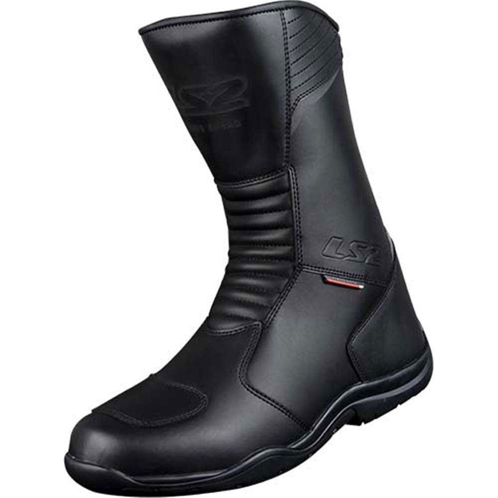 LS2 Urano Waterproof Boots Black - ThrottleChimp