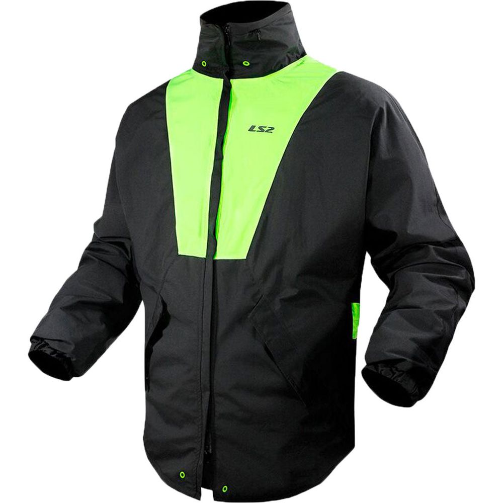 LS2 X-Rain Over Jacket Black / Hi-Viz Yellow - ThrottleChimp