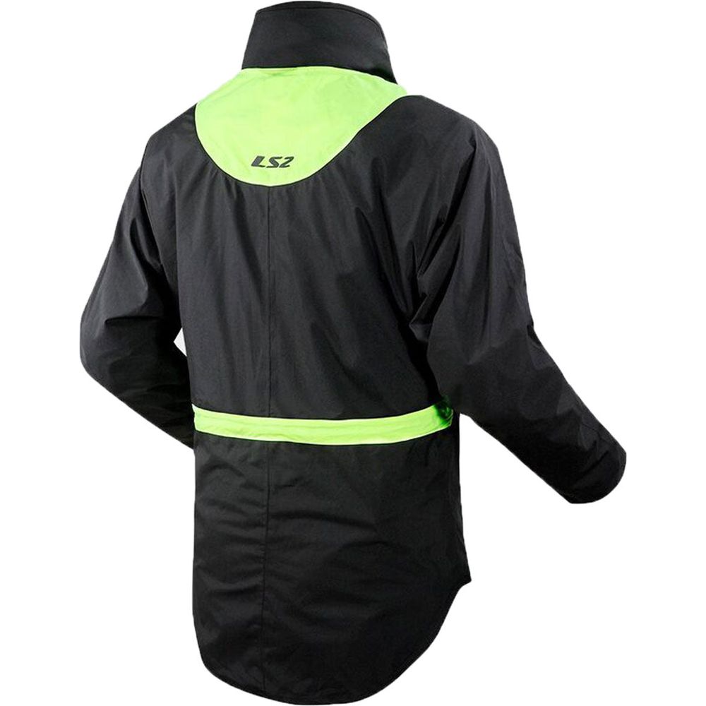 LS2 X-Rain Over Jacket Black / Hi-Viz Yellow (Image 2) - ThrottleChimp