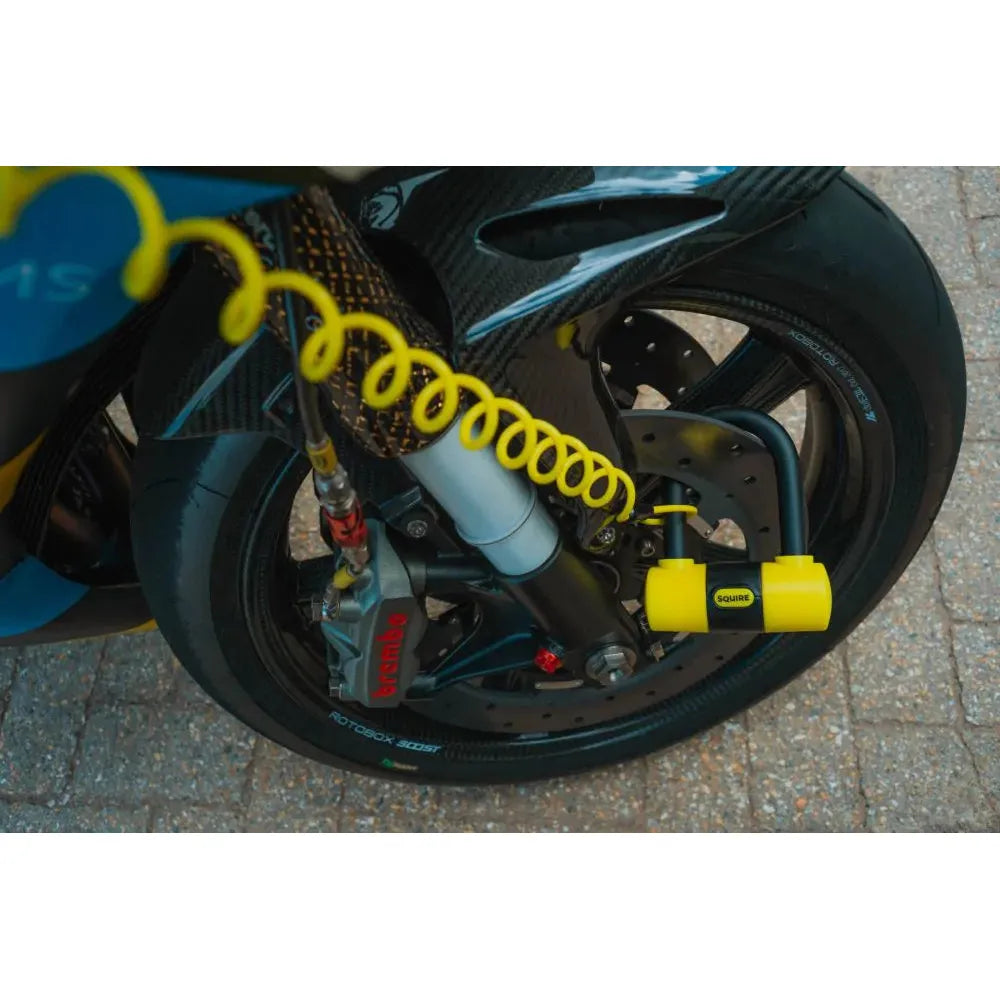 Squire Reminder Cable Disc Lock Yellow (Image 2) - ThrottleChimp