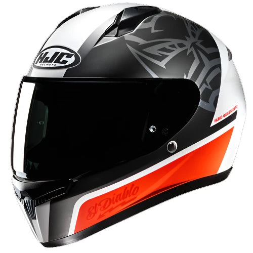 HJC C10 Fabio Quartararo 20 Full Face Helmet MC1SF Black / White / Red (Image 7) - ThrottleChimp