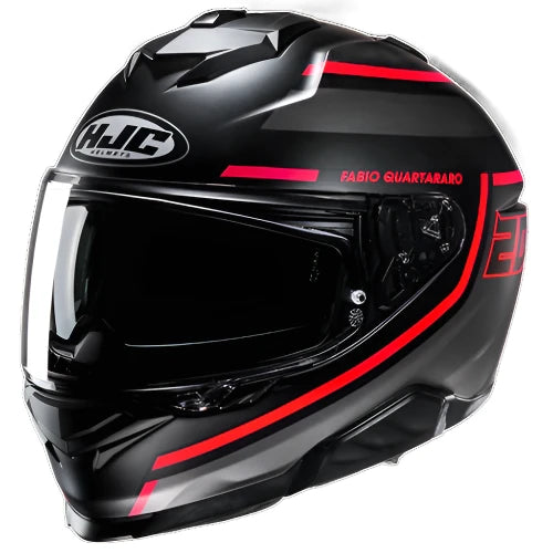 HJC I71 Fabio Quartararo 20 Full Face Helmet MC1SF Black / Red FREE 1 YEAR Returns, FREE UK Delivery | ThrottleChimp