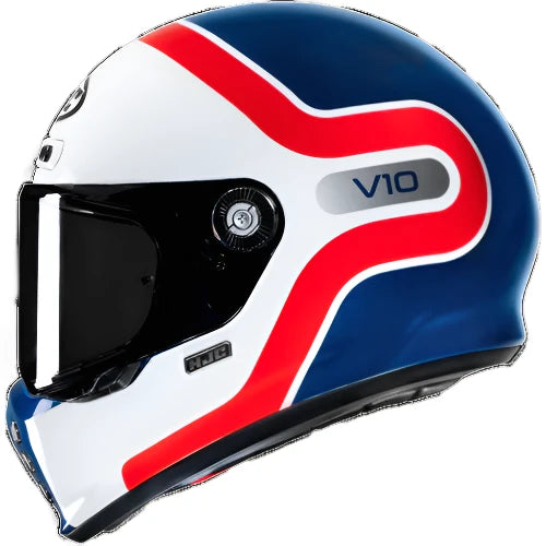 HJC V10 Grape Full Face Helmet MC21 White / Red / Blue FREE 1 YEAR Returns, FREE UK Delivery | ThrottleChimp