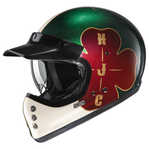 HJC V60 Ofera Full Face Helmet MC4 Green - ThrottleChimp