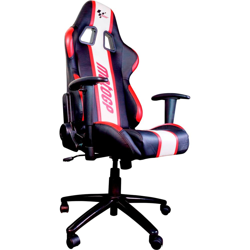 MotoGP Team Chair With Armrests Red / White / Black (Image 4) - ThrottleChimp