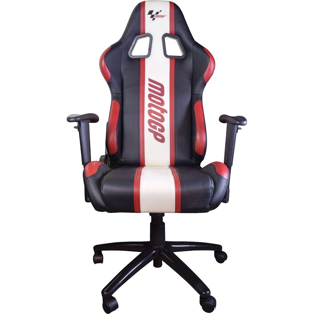 MotoGP Team Chair With Armrests Red / White / Black (Image 3) - ThrottleChimp