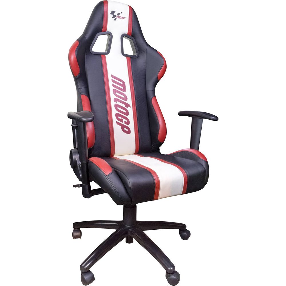 MotoGP Team Chair With Armrests Red / White / Black - ThrottleChimp