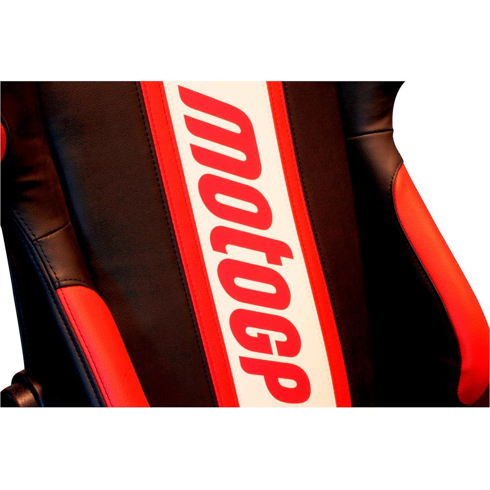 MotoGP Team Chair With Armrests Red / White / Black (Image 2) - ThrottleChimp