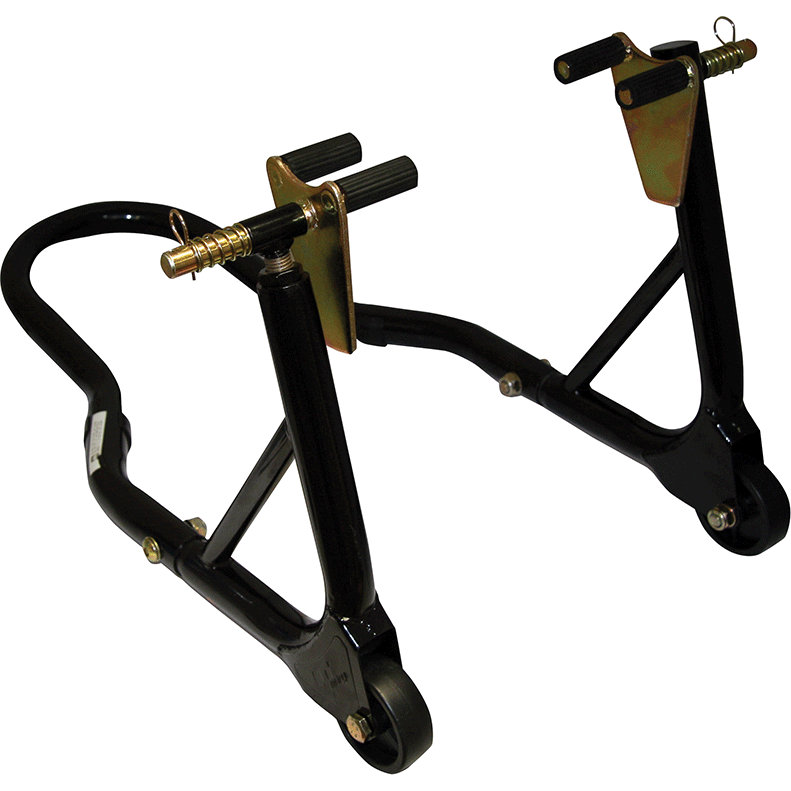 MotoGP Round Tubing Front Track Paddock Stand Black - ThrottleChimp