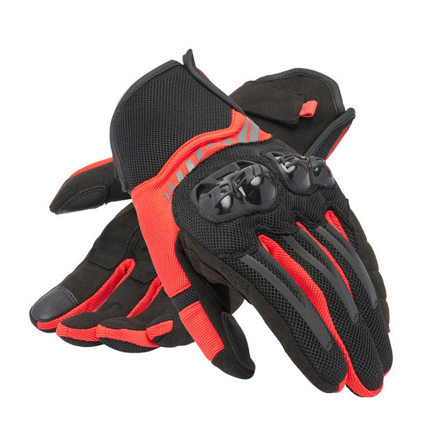 Dainese MIG 3 Air Textile Gloves Black / Lave Red - ThrottleChimp