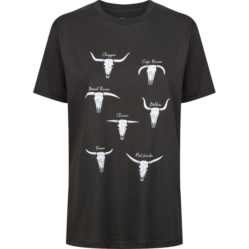 MotoBull Bull Types T-Shirt Ash Black - ThrottleChimp