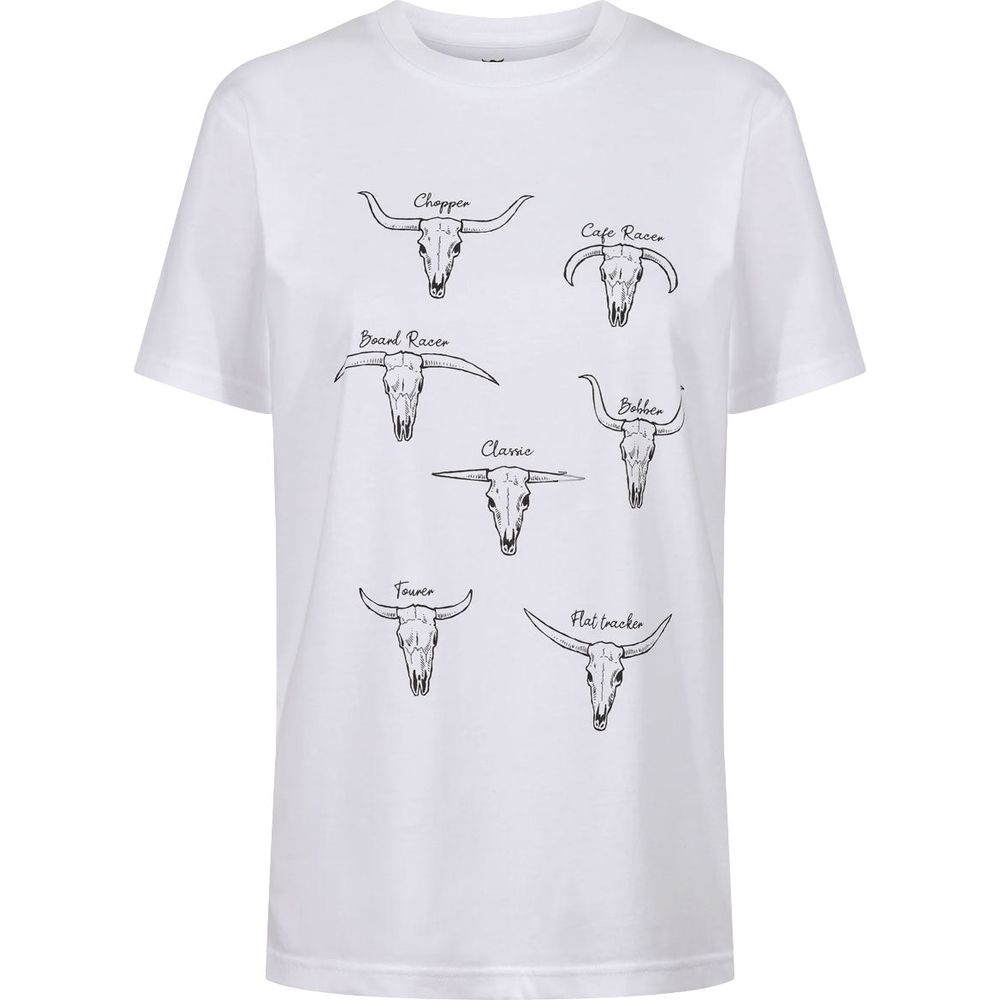 MotoBull Bull Types T-Shirt White - ThrottleChimp