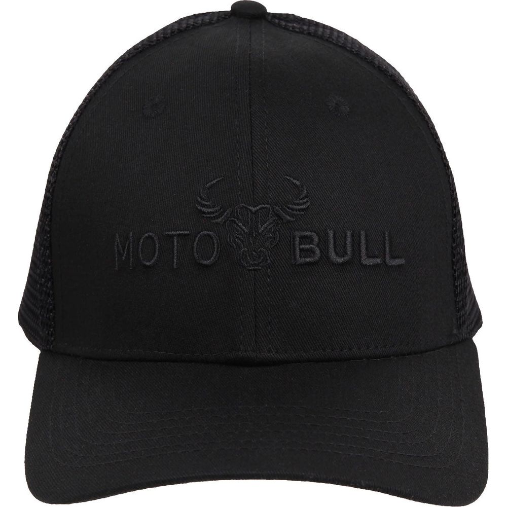 MotoBull Logo Mesh Cap Black (Image 2) - ThrottleChimp