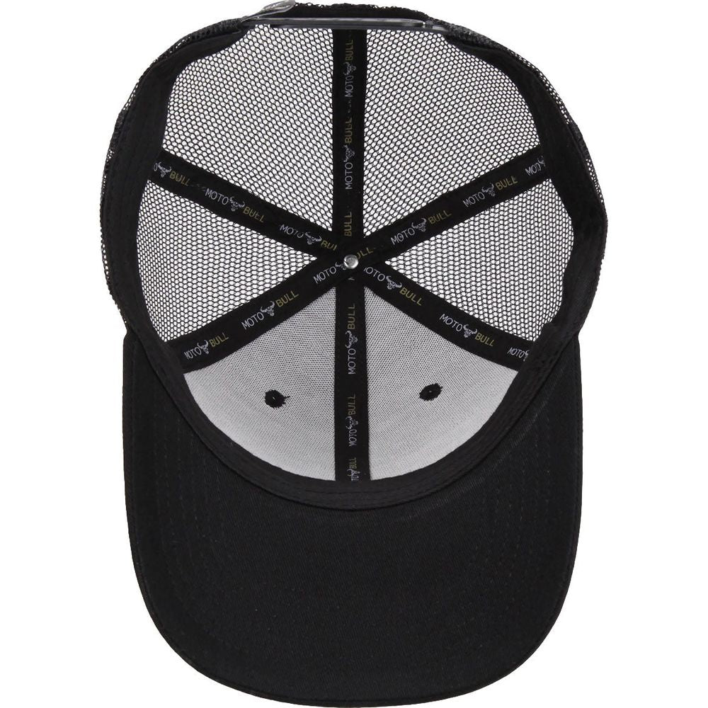 MotoBull Logo Mesh Cap Black (Image 3) - ThrottleChimp