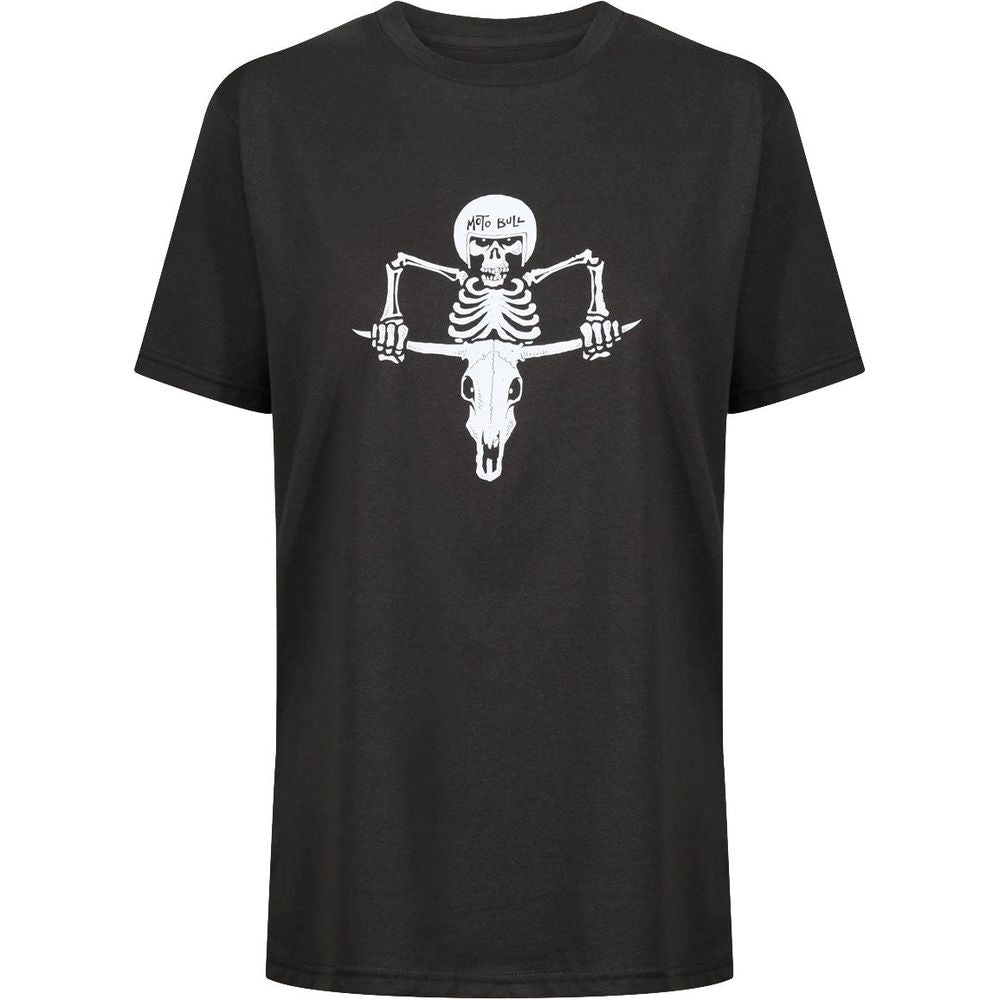 MotoBull Riding Bones T-Shirt Ash Black FREE 1 YEAR Returns, FREE UK Delivery | ThrottleChimp