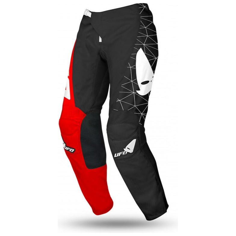 UFO Tecno MX Trouser Black / Red - ThrottleChimp