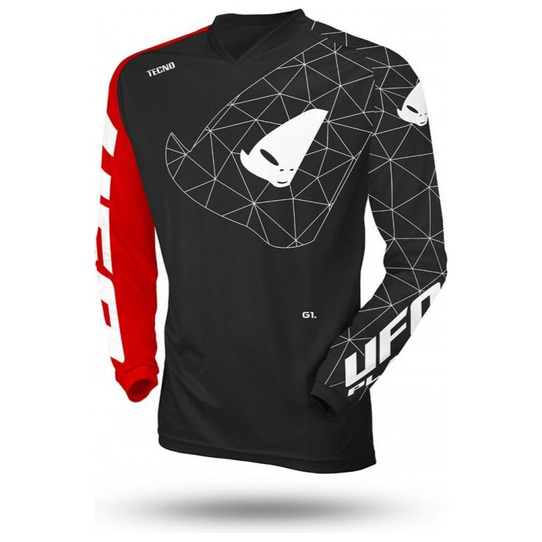 UFO Tecno MX Jersey Black / Red - ThrottleChimp