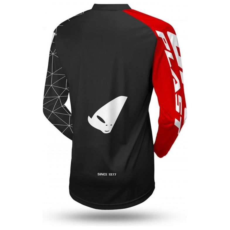 UFO Tecno MX Jersey Black / Red (Image 2) - ThrottleChimp