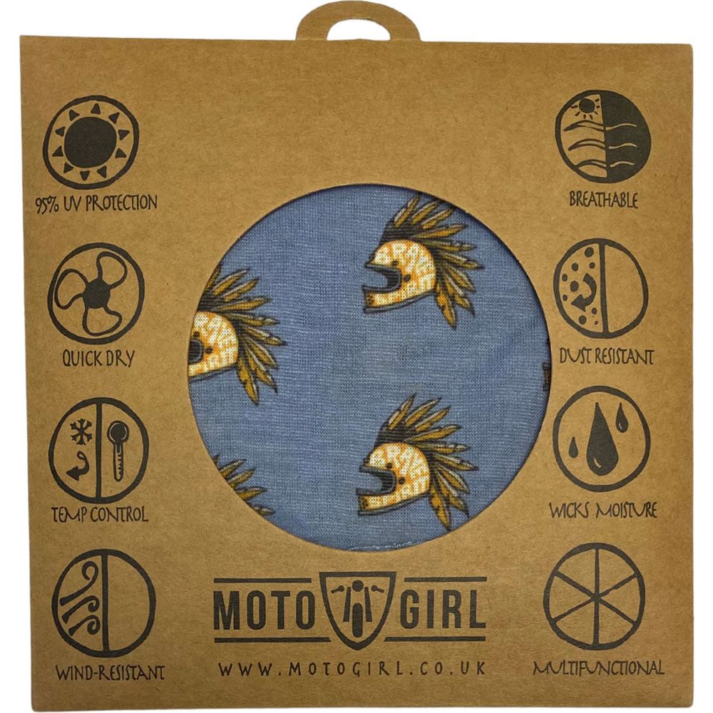 MotoGirl Brave Spirit Ladies Bandana Grey (Image 3) - ThrottleChimp