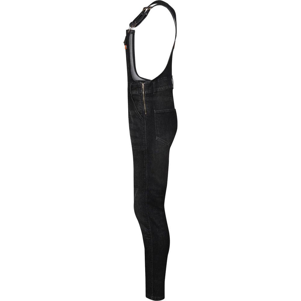 MotoGirl Daisy Ladies Dungaree Black (Image 3) - ThrottleChimp