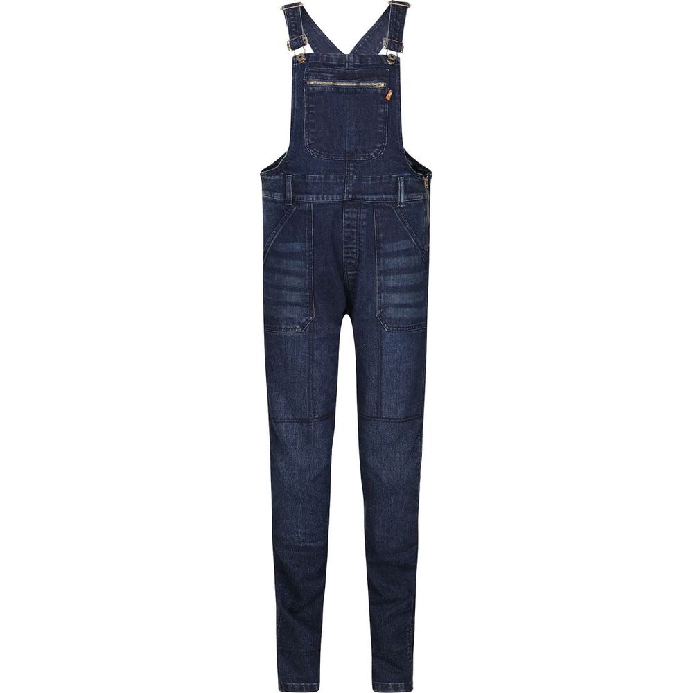 MotoGirl Daisy Ladies Dungaree Blue - ThrottleChimp