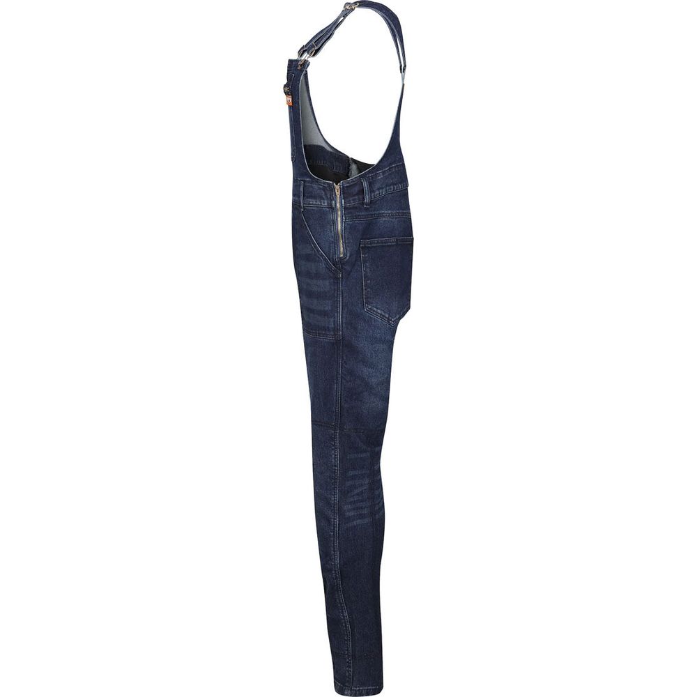 MotoGirl Daisy Ladies Dungaree Blue (Image 2) - ThrottleChimp