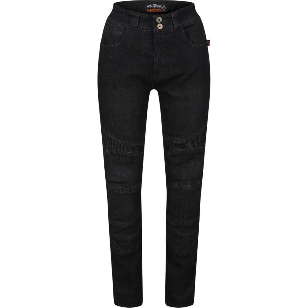 MotoGirl Ellie Ladies Jeans Black - ThrottleChimp