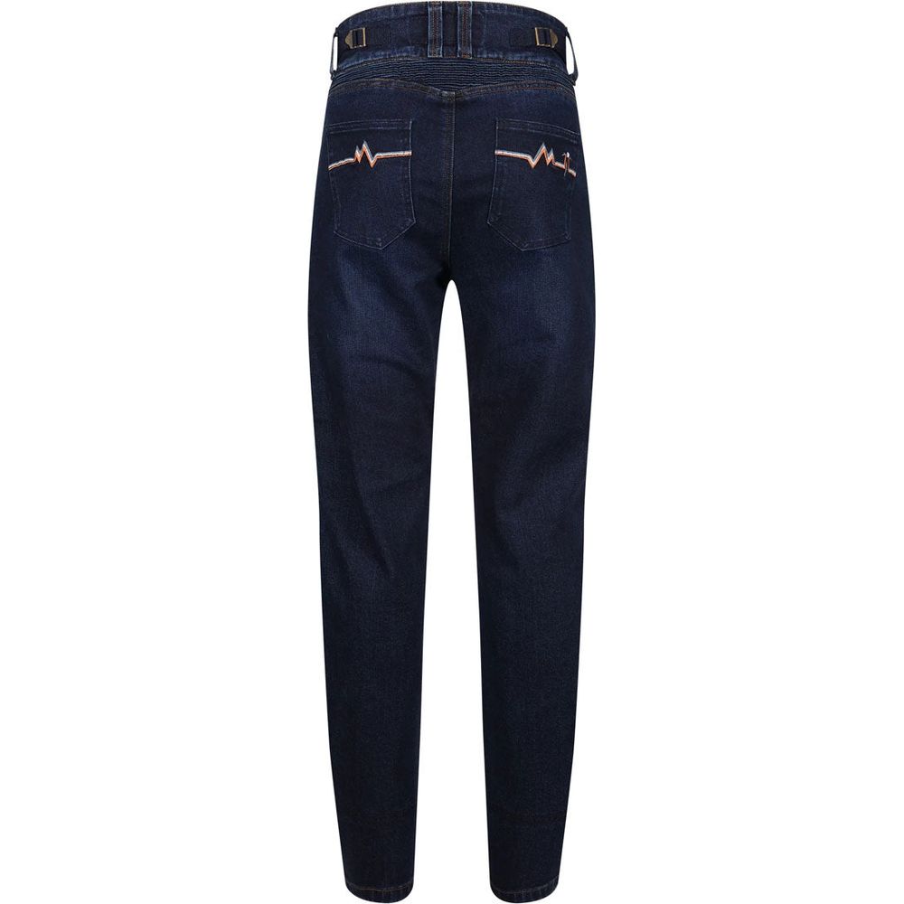 MotoGirl Ellie Ladies Jeans Blue (Image 2) - ThrottleChimp