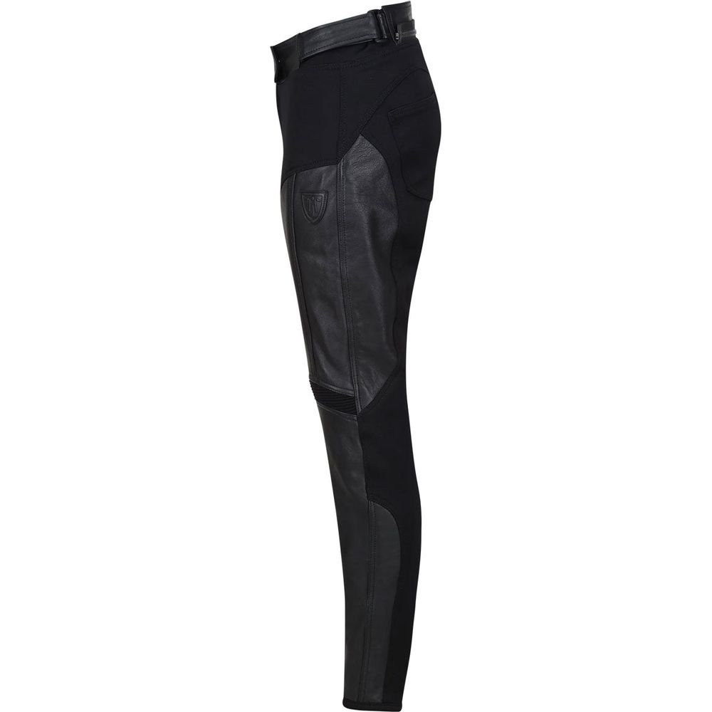 MotoGirl Fiona Ladies Leather Trouser Black (Image 2) - ThrottleChimp