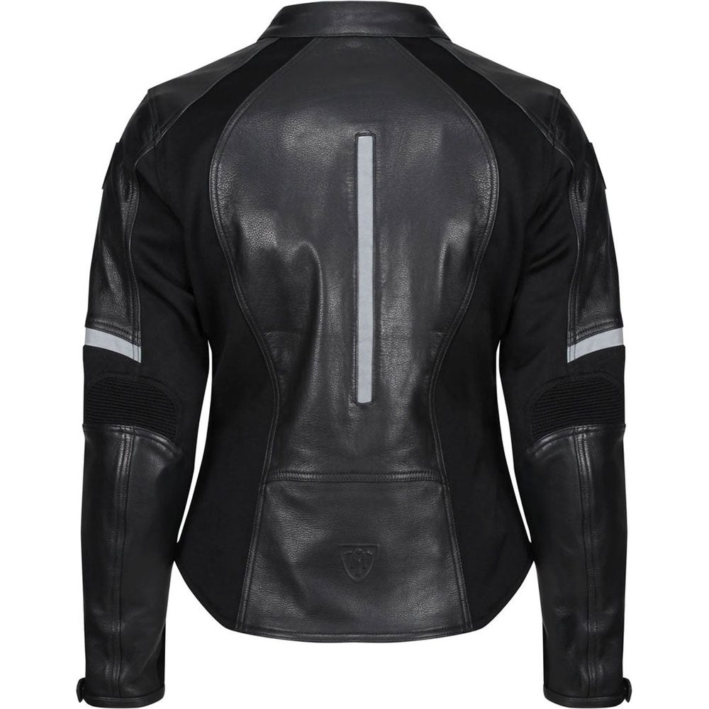 MotoGirl Fiona Ladies Leather Jacket Black (Image 2) - ThrottleChimp