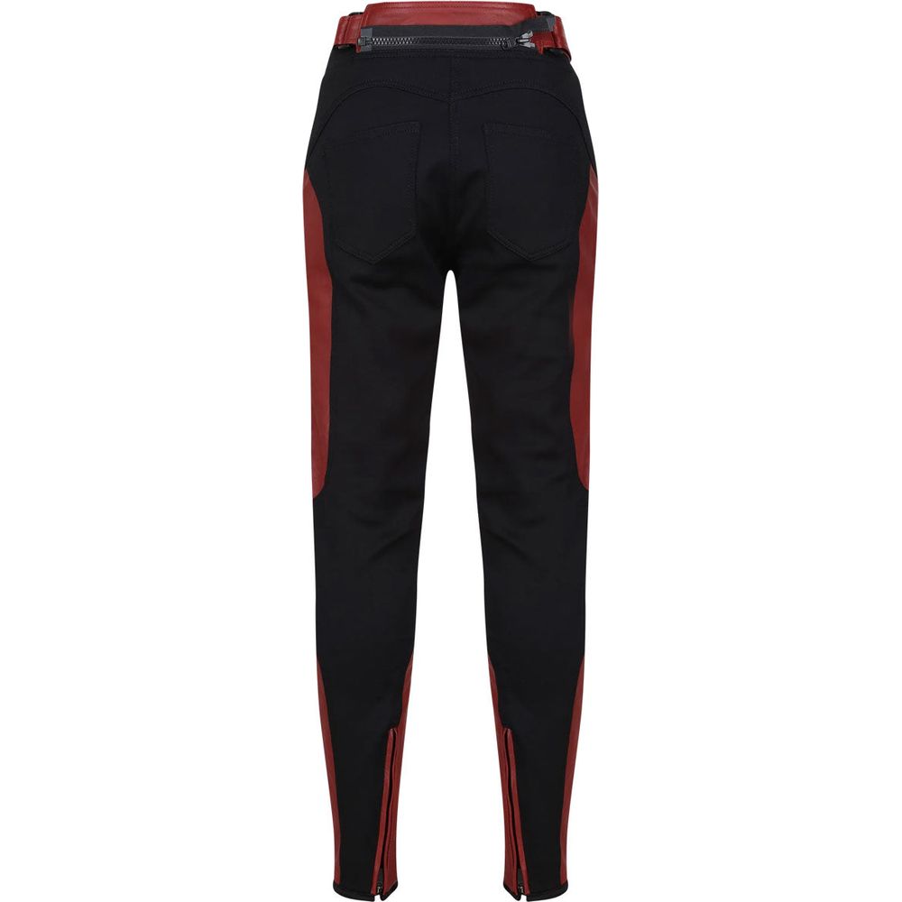 MotoGirl Fiona Ladies Leather Trouser Red (Image 3) - ThrottleChimp