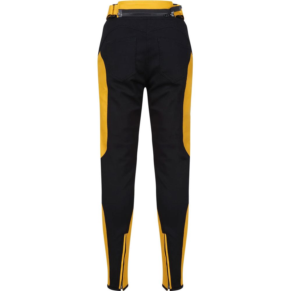 MotoGirl Fiona Ladies Leather Trouser Yellow (Image 3) - ThrottleChimp