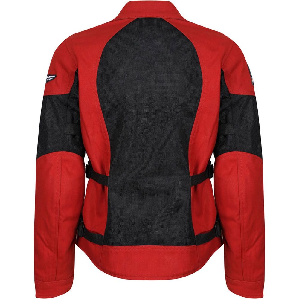 MotoGirl Jodie Summer Ladies Textile Jacket Red (Image 2) - ThrottleChimp