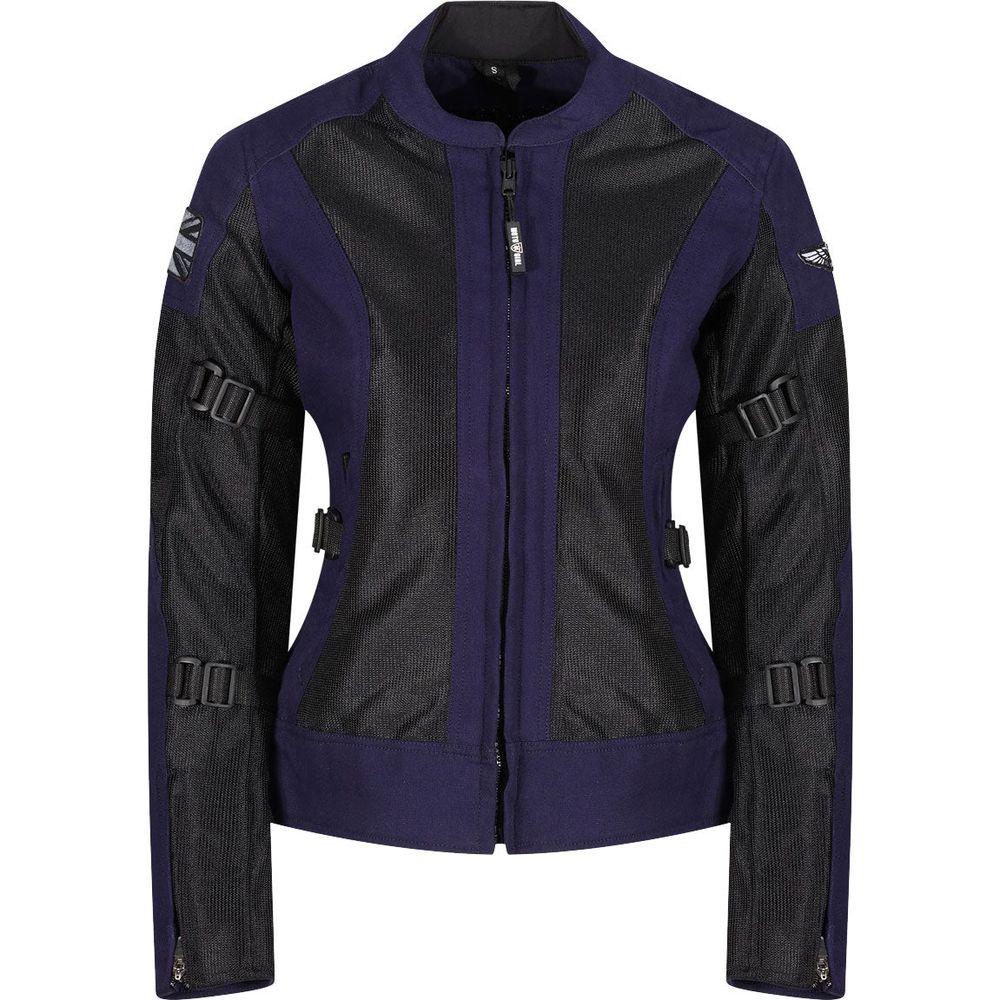 MotoGirl Jodie Summer Ladies Textile Jacket Blue - ThrottleChimp