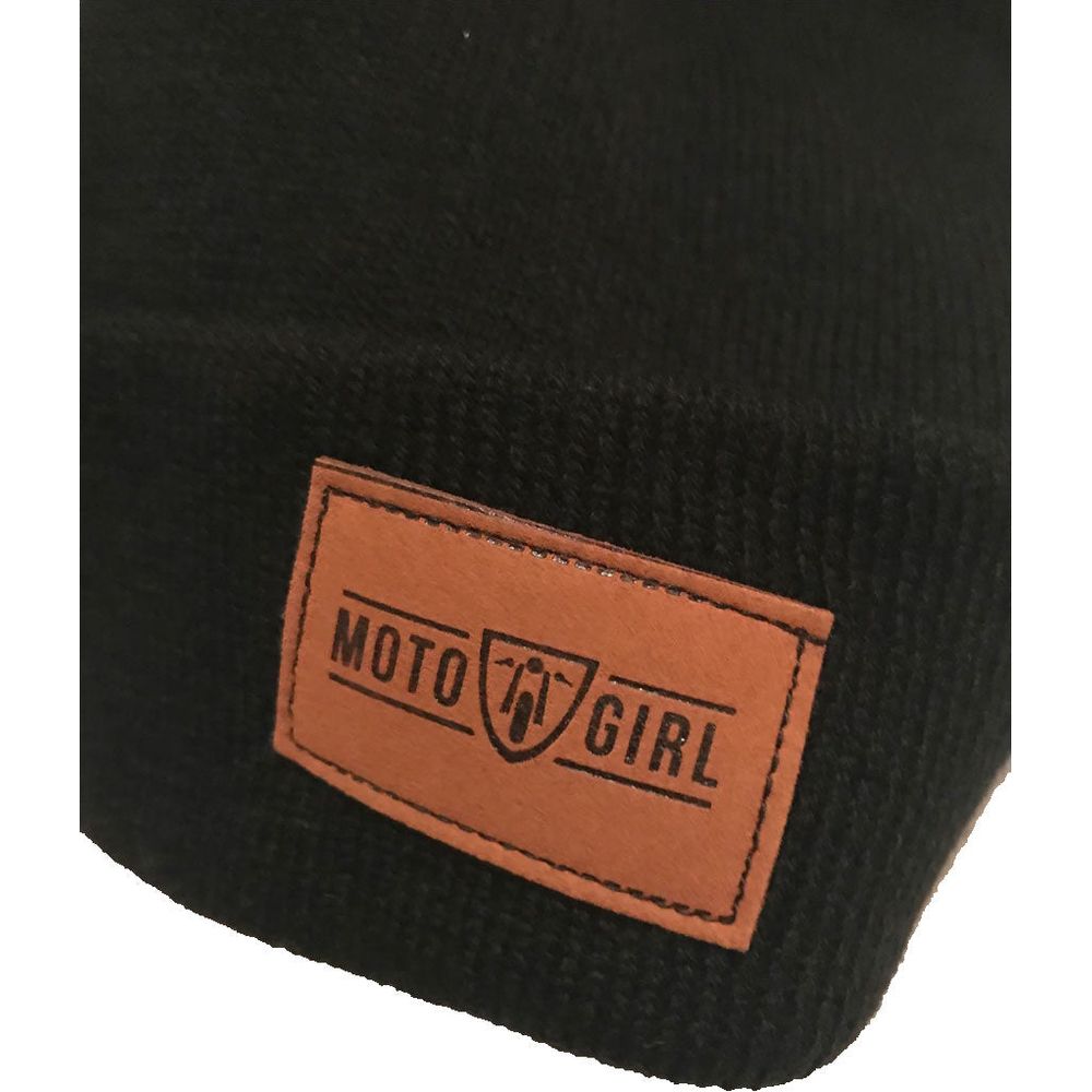 MotoGirl Ladies Beanie Black (Image 2) - ThrottleChimp