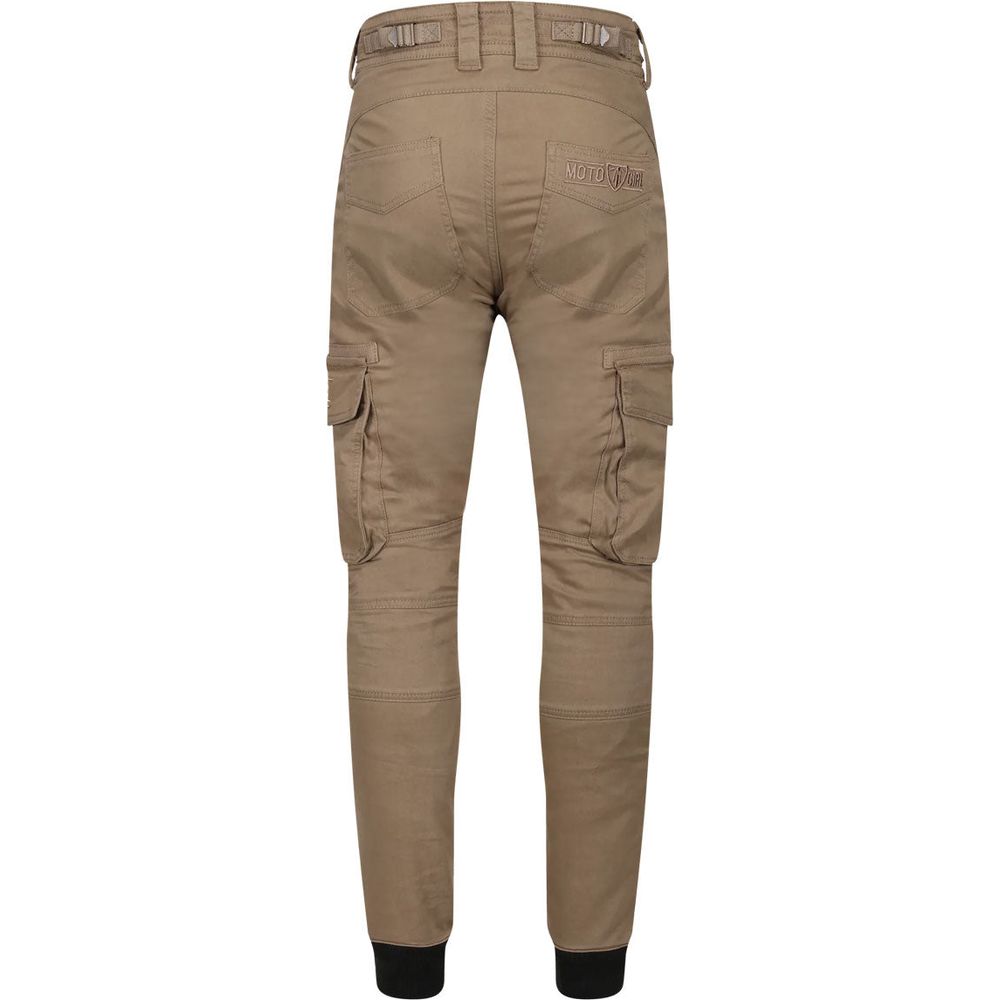 MotoGirl Lara Ladies Cargo Trouser Beige (Image 2) - ThrottleChimp