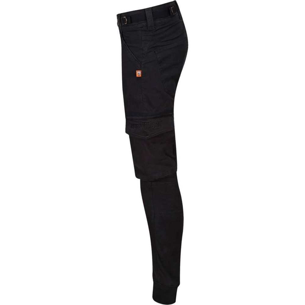 MotoGirl Lara Ladies Cargo Trouser Black FREE 1 YEAR Returns, FREE UK Delivery | ThrottleChimp