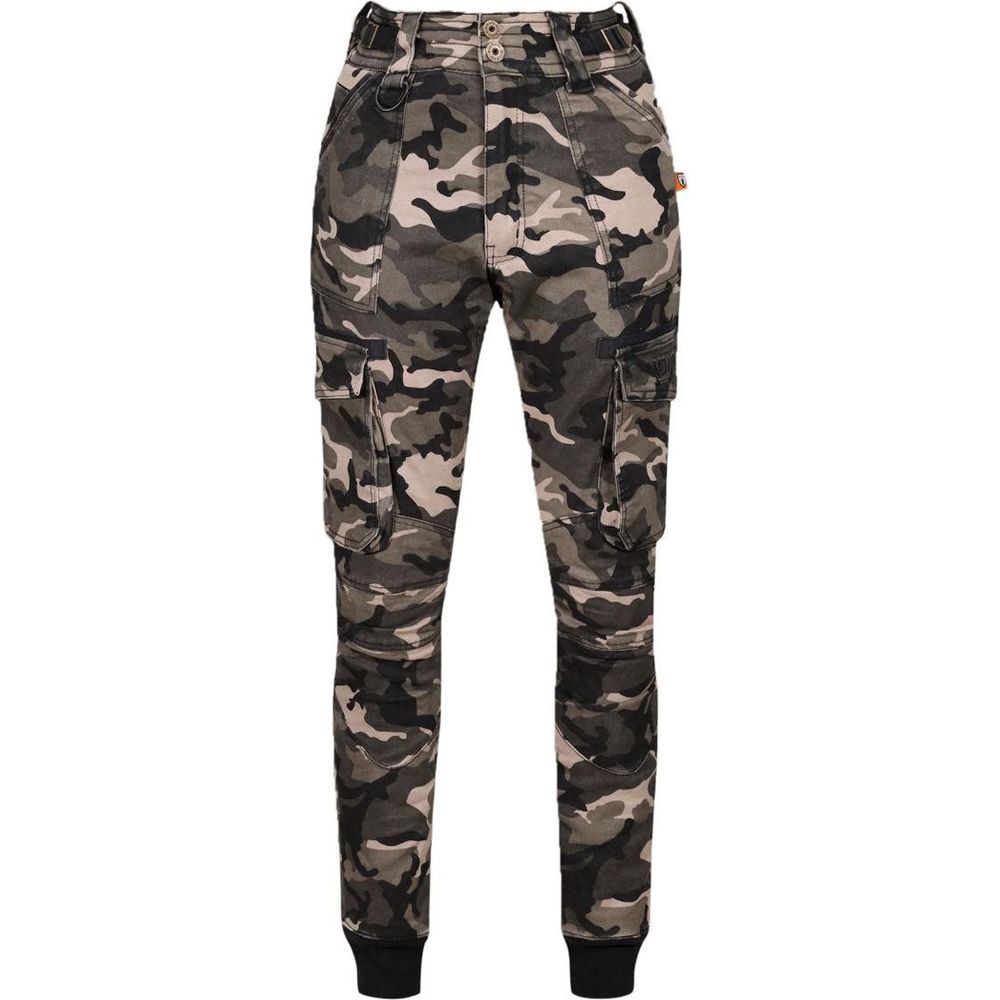 MotoGirl Lara Ladies Cargo Trouser Camo - ThrottleChimp